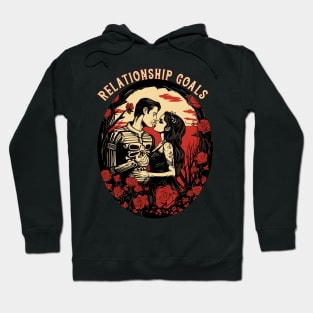 Halloween relationship goals Goth Theme Gothic Skull Emo Hoodie